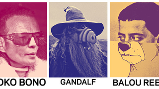 Names and faces of celebrities combined in a series of hilarious mashups